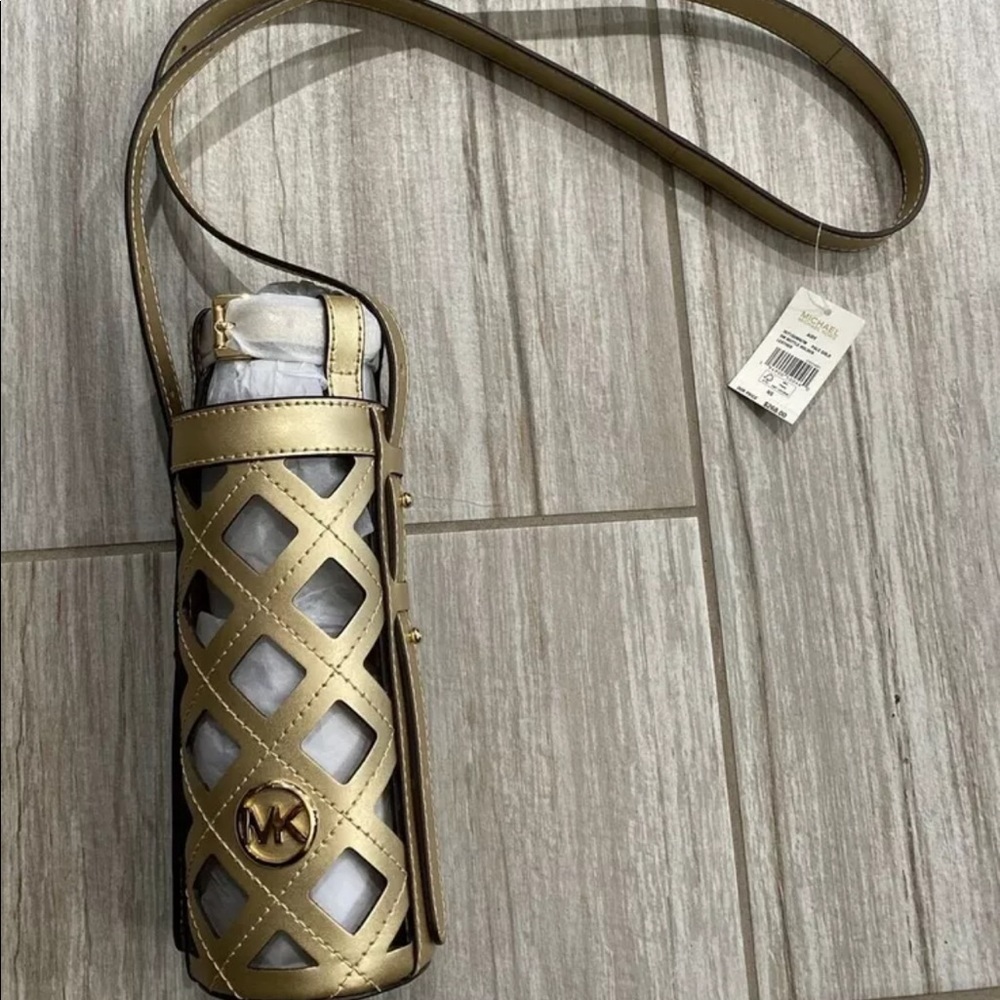 Michael Kors Aidy Leather Bottle Holder